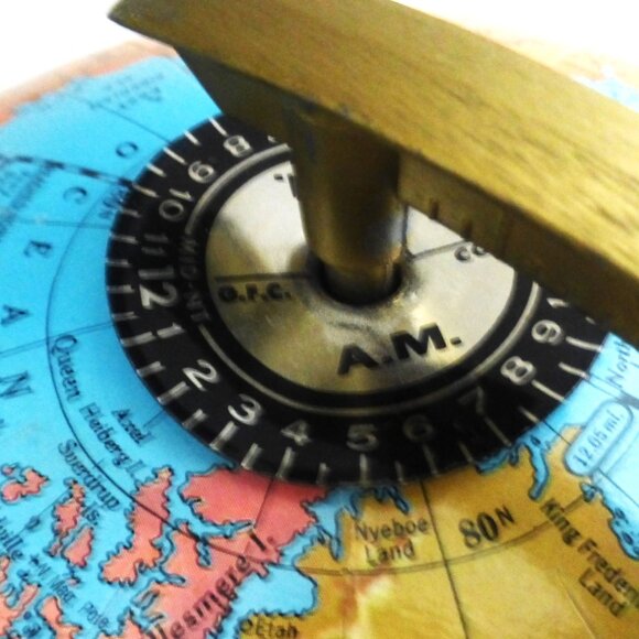 BSM 12" IMPERIAL GLOBE on STAND by George E. Cram Co. Ltd. World MAP Geography - Picture 8 of 13